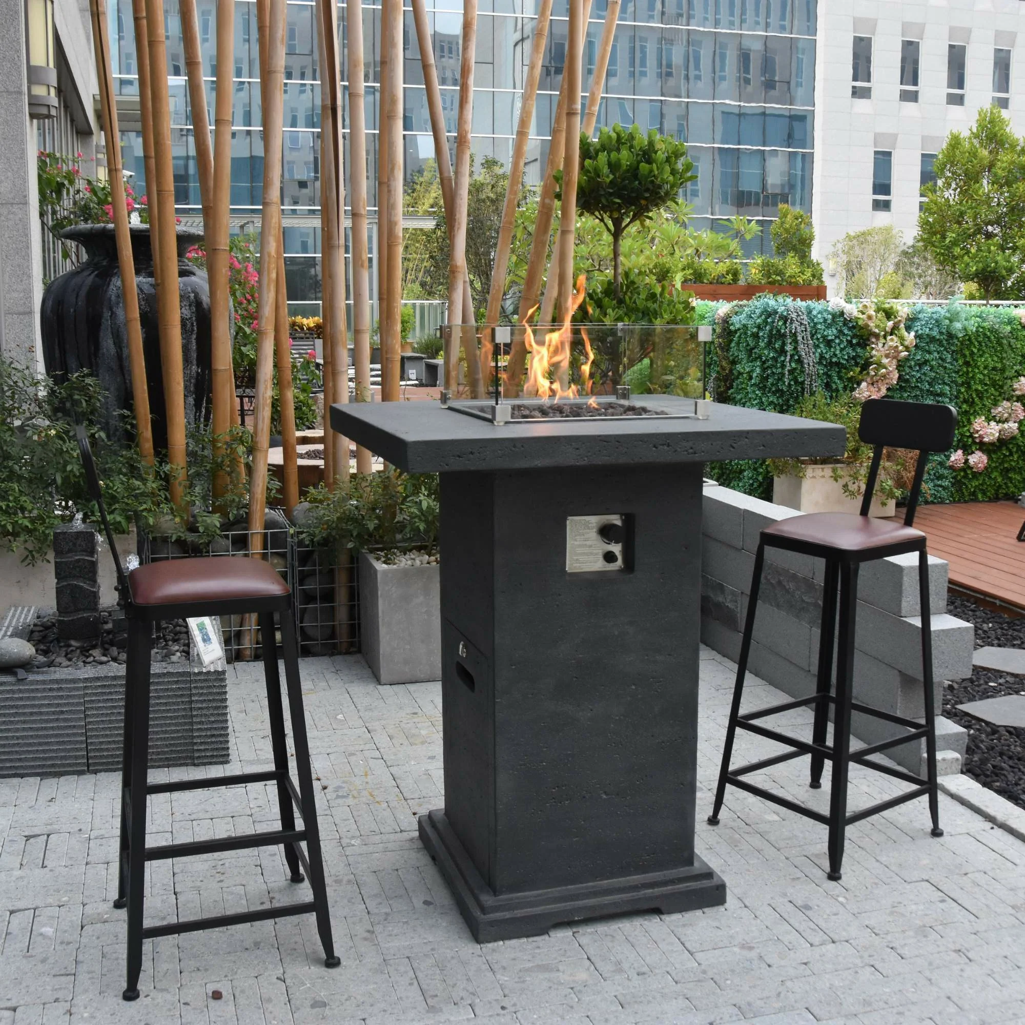 Elementi Fire Montreal Gas Fire Table Bar - Image 8