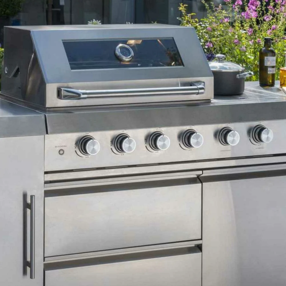 Norfolk Grills Absolute Pro 4 Outdoor Kitchen with Fridge and Sink - Image 5