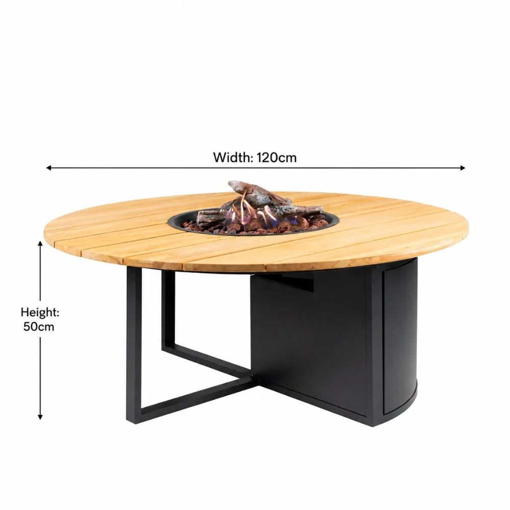 Pacifc Lifestyle Cosiloft 120 Round Gas Fire Pit Table - Image 6