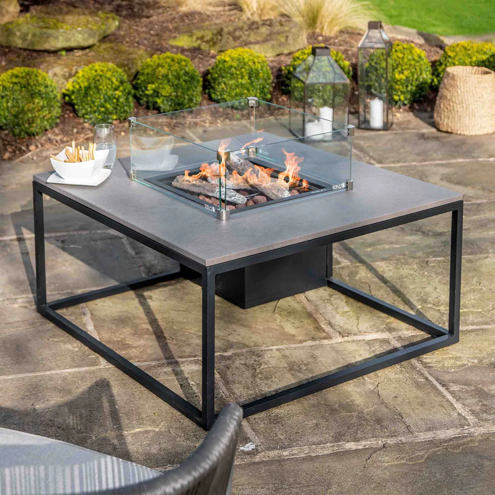 Pacific Lifestyle Cosiloft 100 Gas Fire Pit Table Black Aluminium Frame - Image 3