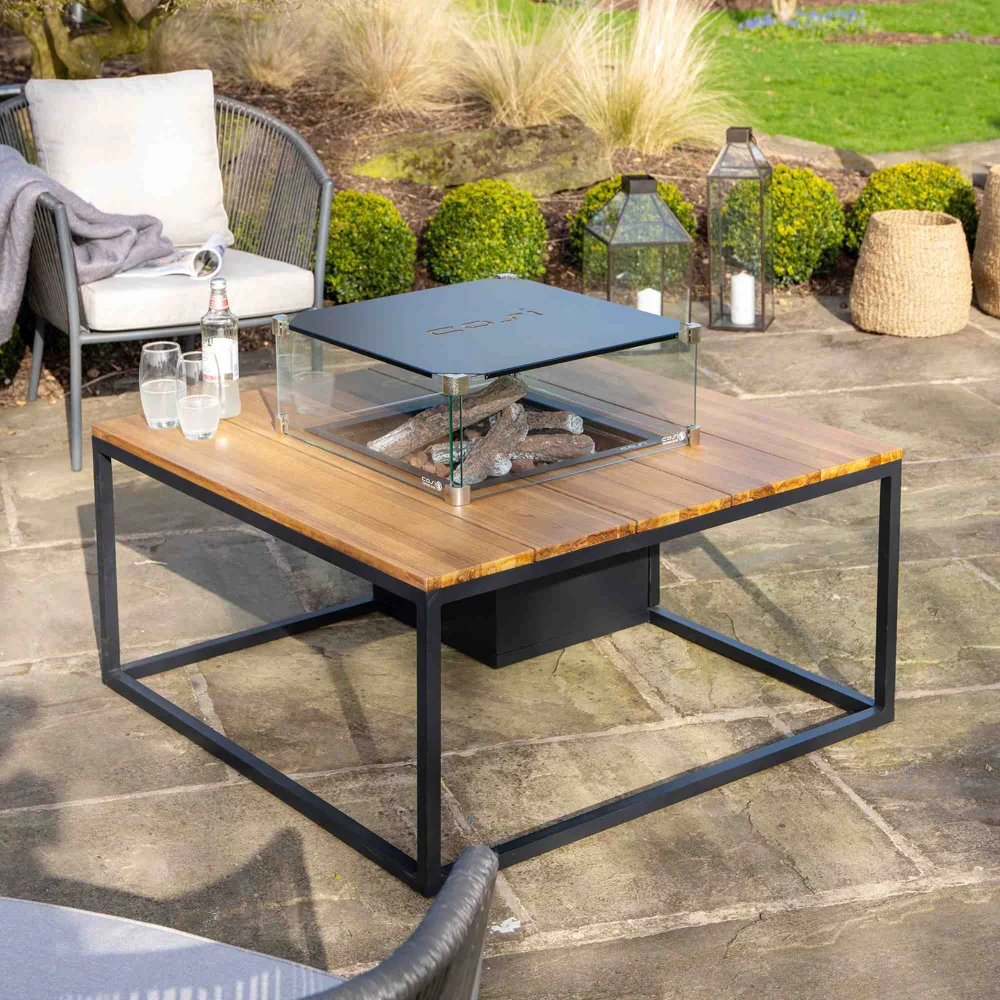 Pacific Lifestyle Cosiloft 100 Gas Fire Pit Table Black Aluminium Frame - Image 4