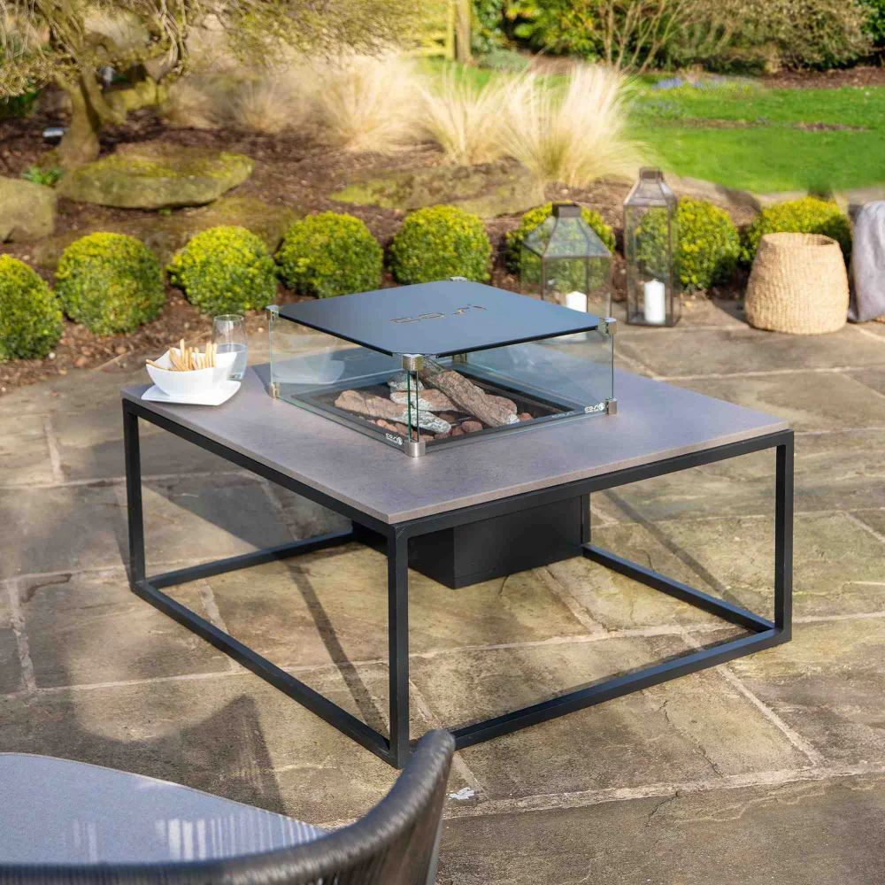 Pacific Lifestyle Cosiloft 100 Gas Fire Pit Table Black Aluminium Frame - Image 5