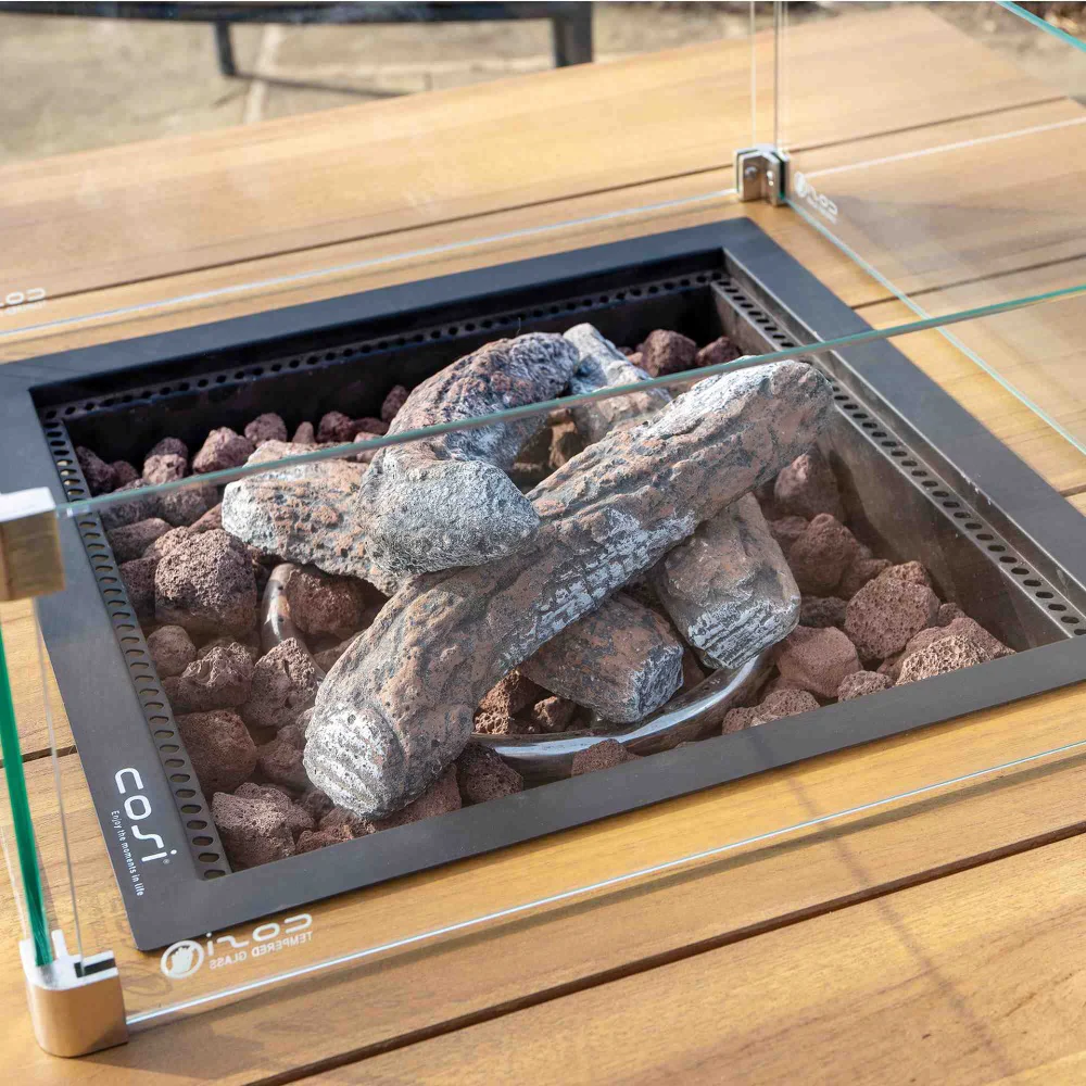 Pacific Lifestyle Cosiloft 100 Gas Fire Pit Table Black Aluminium Frame - Image 6