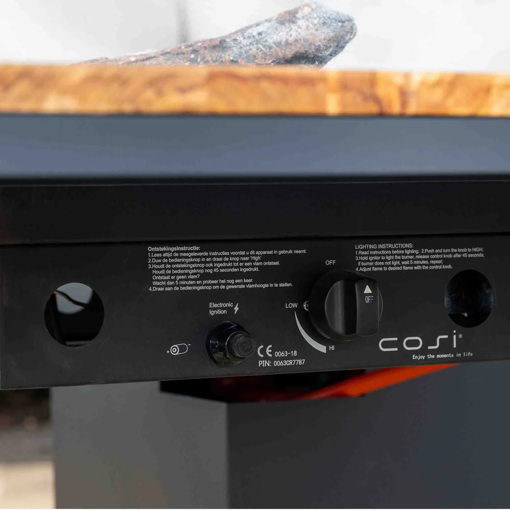 Pacific Lifestyle Cosiloft 100 Gas Fire Pit Table Black Aluminium Frame - Image 9
