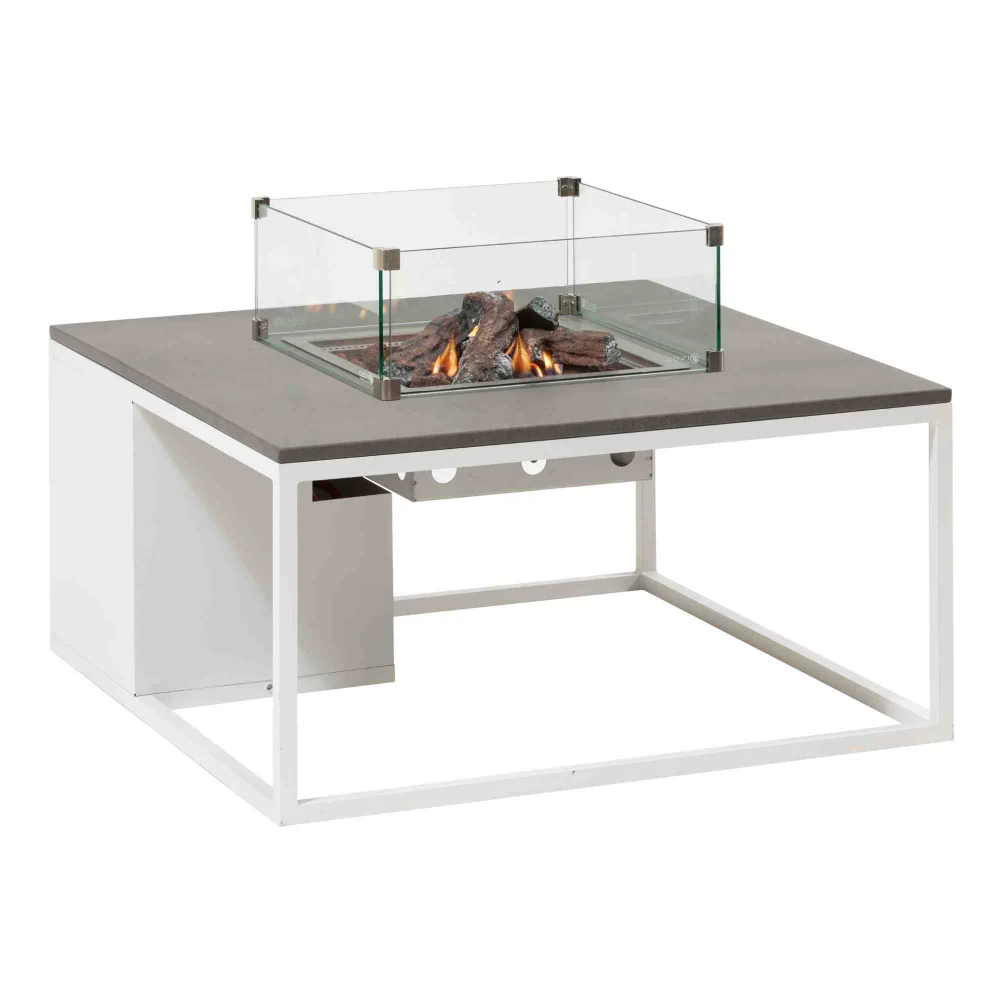 Pacific Lifestyle Cosiloft 100 Gas Fire Pit Table White Aluminium Frame - Image 8