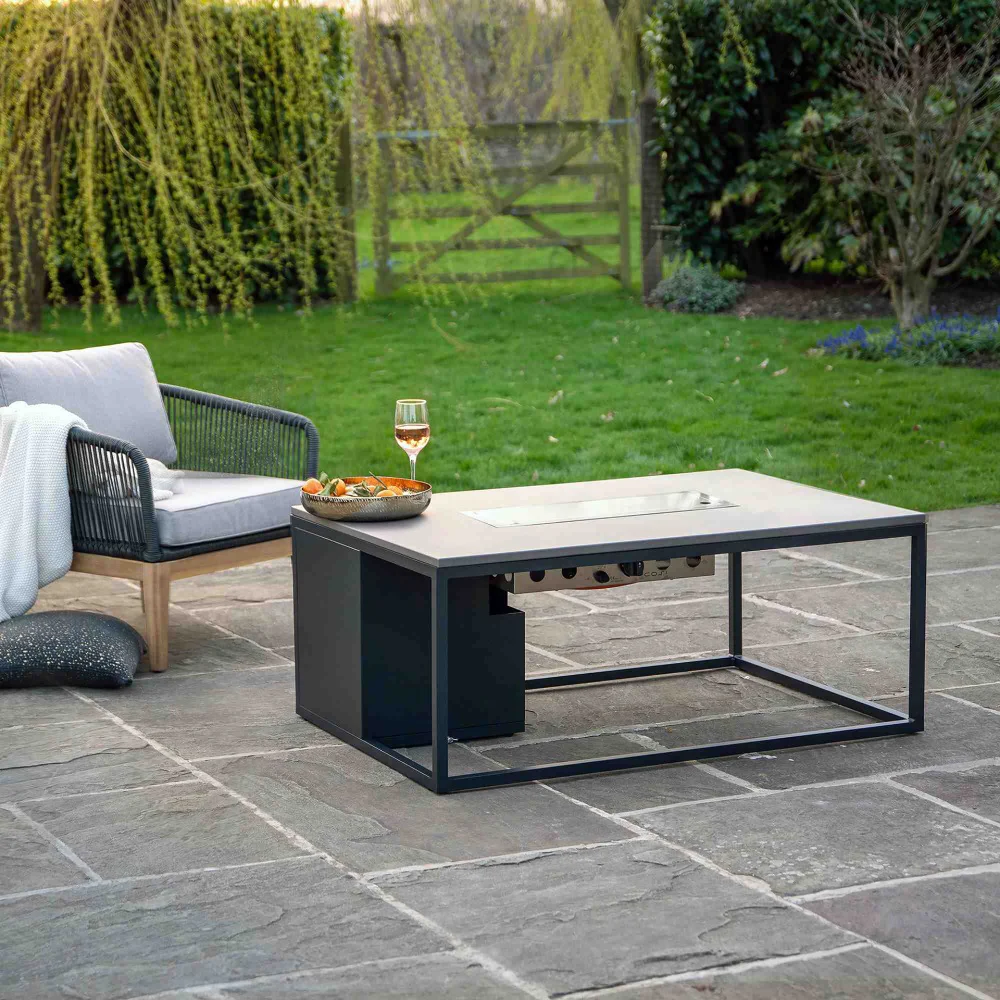 Pacific Lifestyle Cosiloft 120 Gas Fire Pit Table Black Aluminium Frame - Image 5