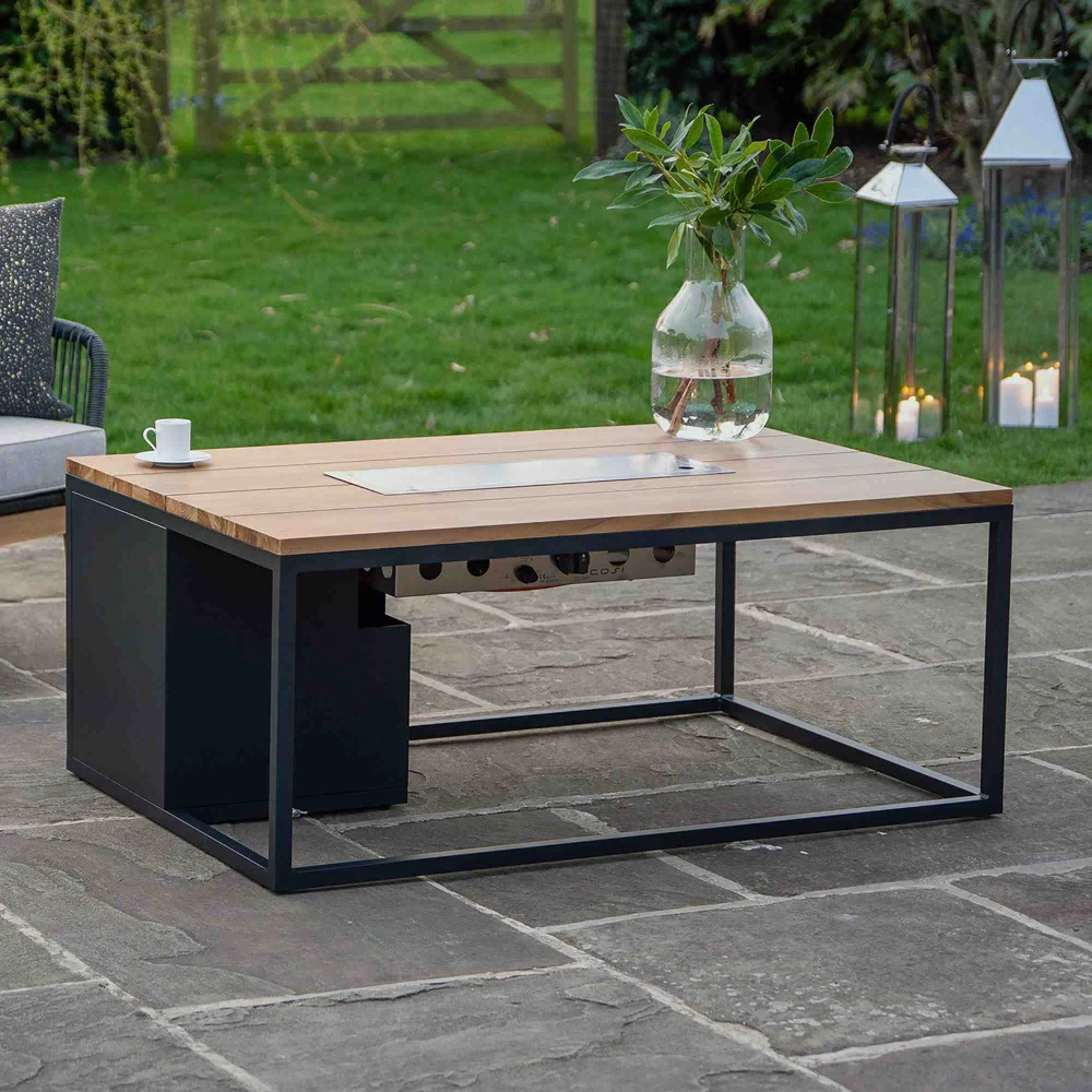 Pacific Lifestyle Cosiloft 120 Gas Fire Pit Table Black Aluminium Frame - Image 6