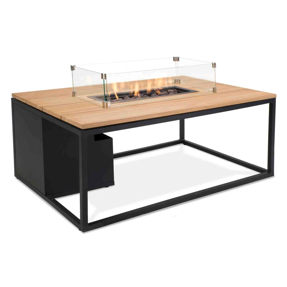 Pacific Lifestyle Cosiloft 120 Gas Fire Pit Table Black Aluminium Frame - Image 7