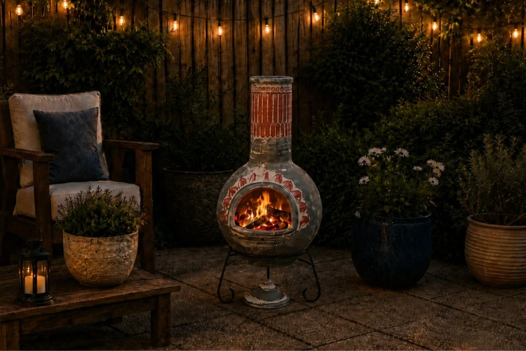 Gardeco Plumas Mexican Chimenea in Green, Large and XLarge - Image 4