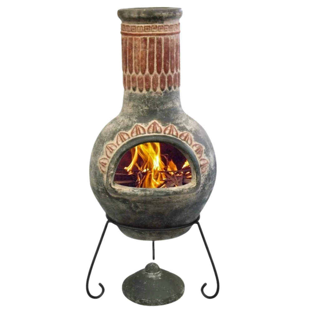 Gardeco Plumas Mexican Chimenea in Green, Large and XLarge - Image 6