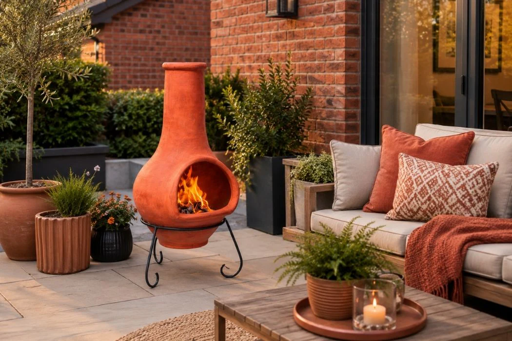 Gardeco Tibor Jumbo Mexican Clay Chimenea - Image 3