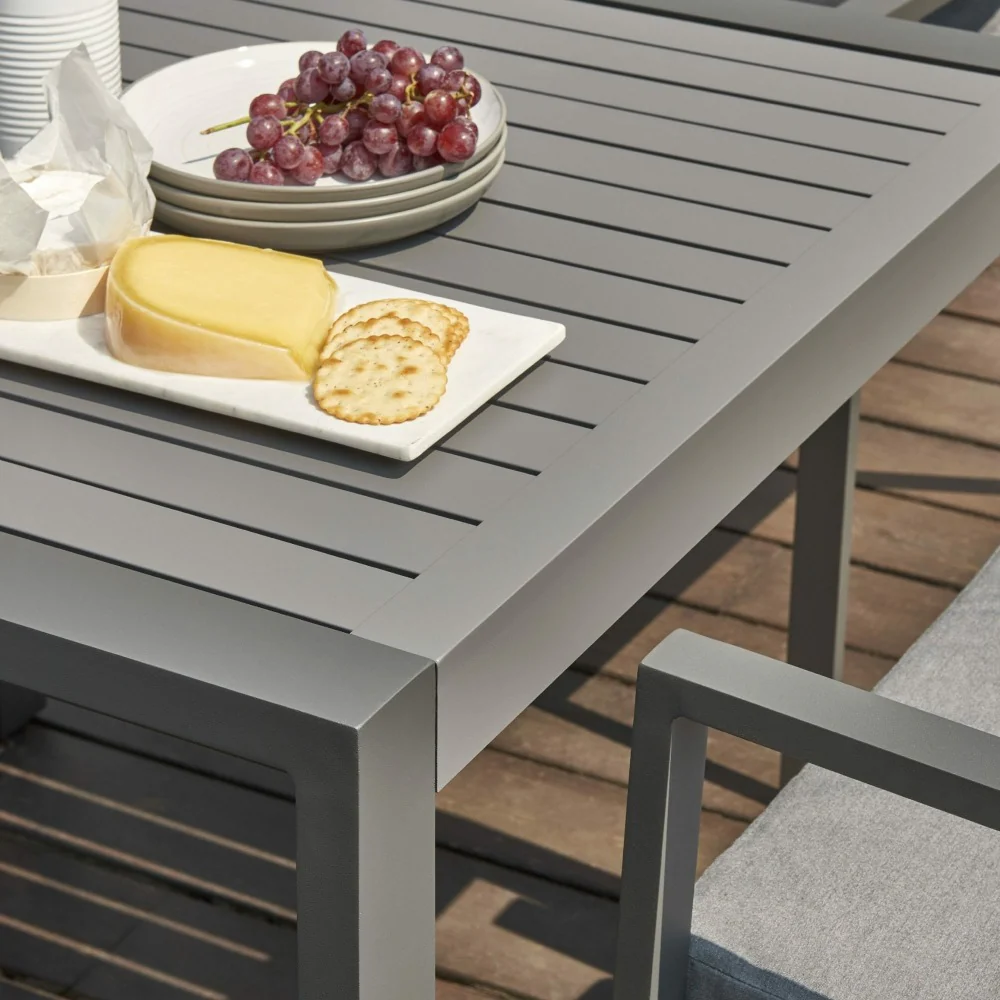 Titchwell 4 Seat Dining Set Grey - Image 4