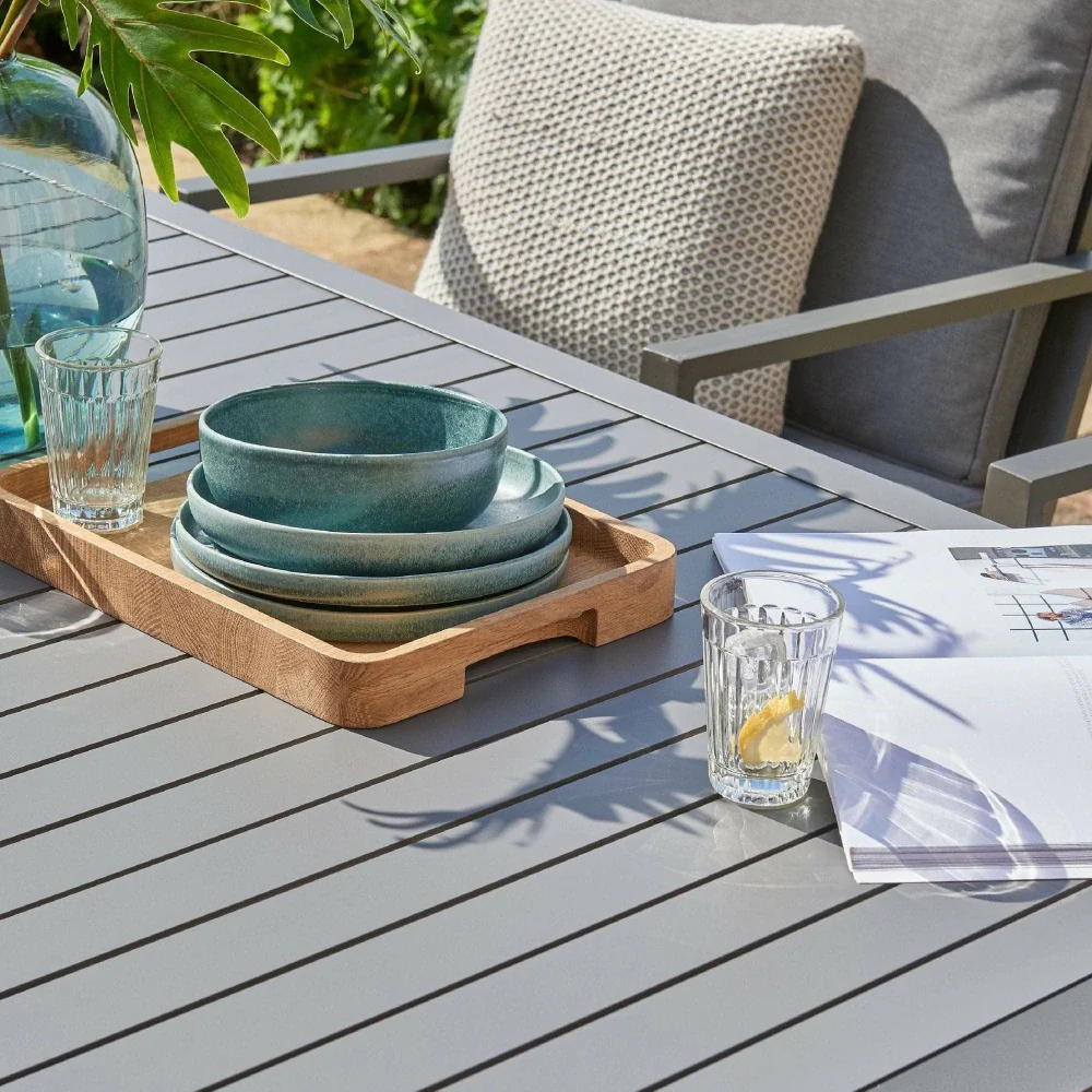 Titchwell 6 Seat Dining Set in Grey - Image 4