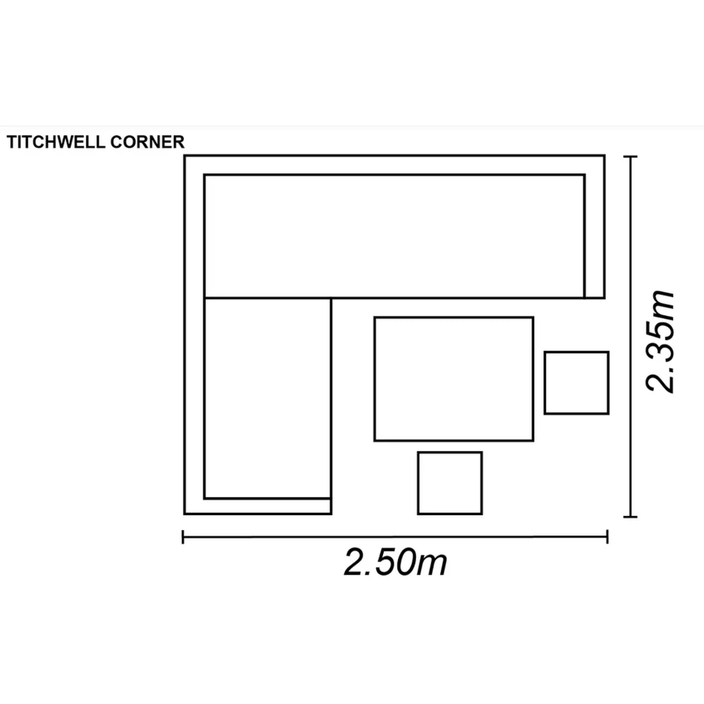 Titchwell Corner with Standard Table White - Image 7