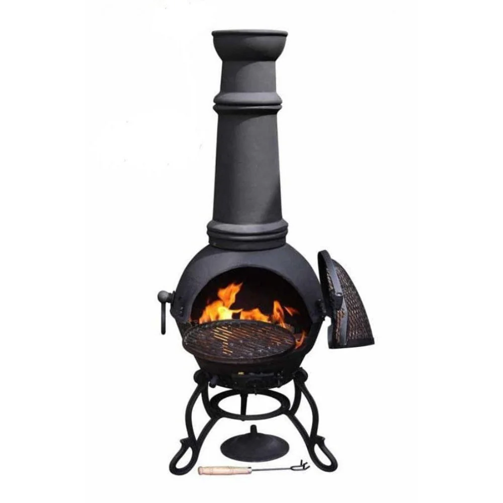 Gardeco Toledo Cast Iron Chimenea in Black / Bronze Large and XLarge - Image 5