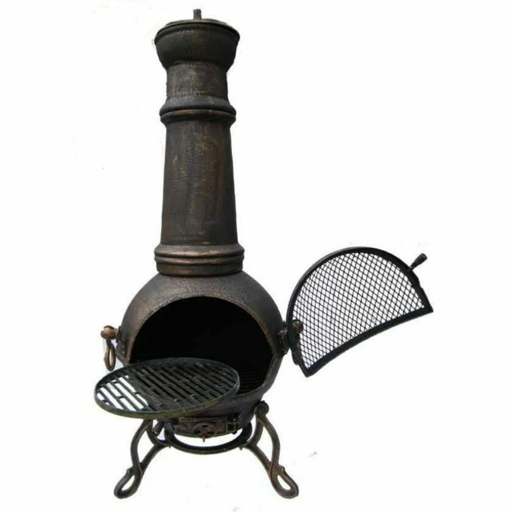 Gardeco Toledo Cast Iron Chimenea in Black / Bronze Large and XLarge - Image 7