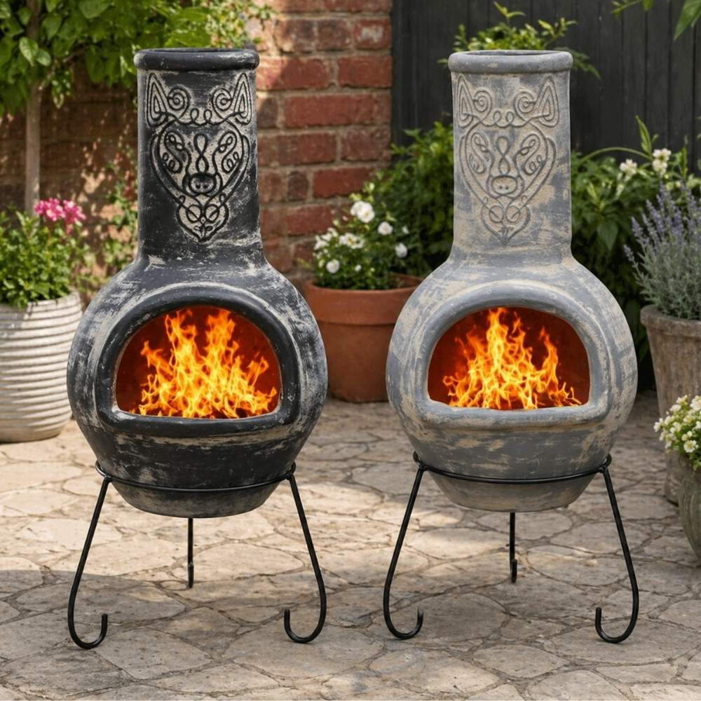 Gardeco Wulfryc Mexican Clay Chimenea - Image 7