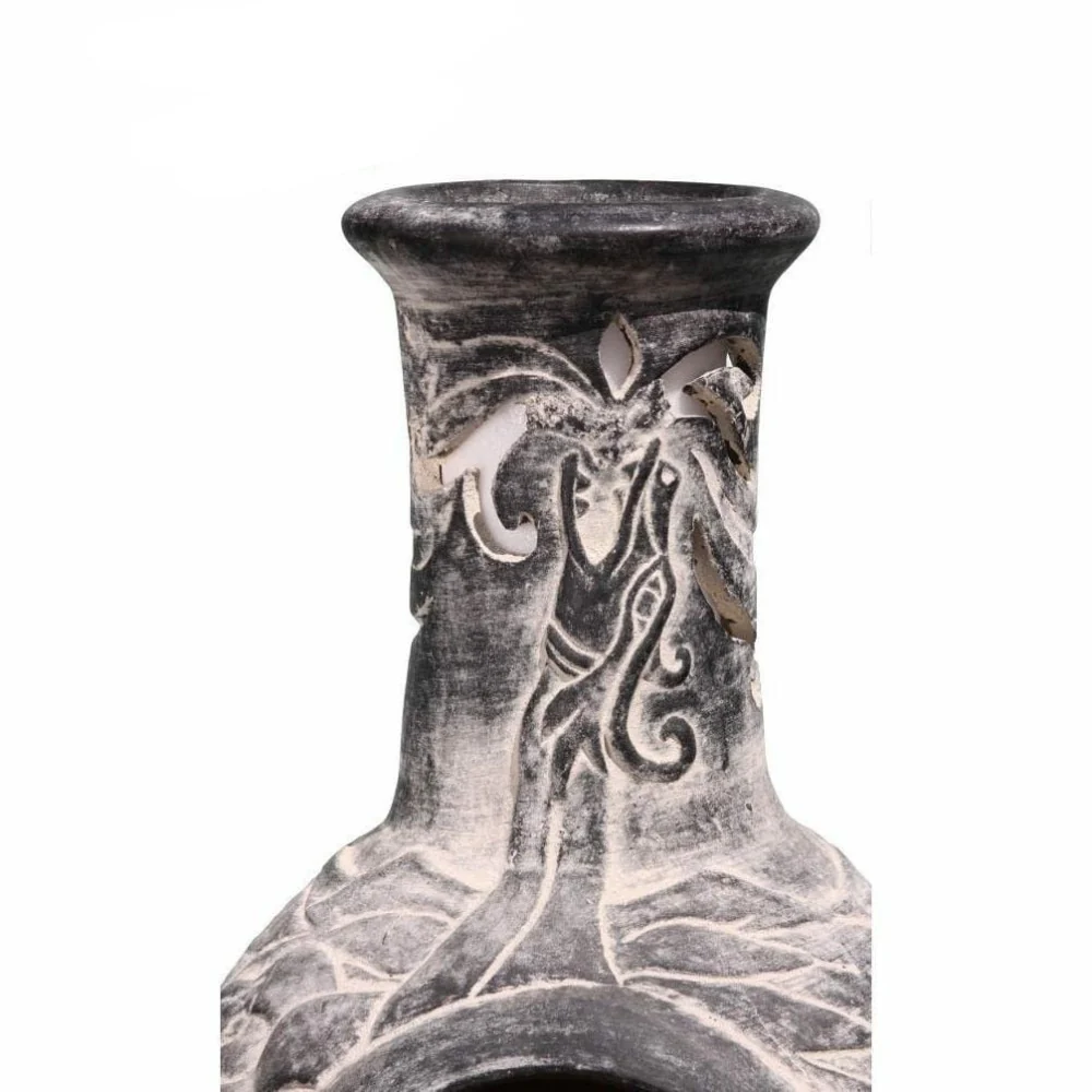 Gardeco Wyre XL Dragon Clay Chimenea inc Stand - Image 6