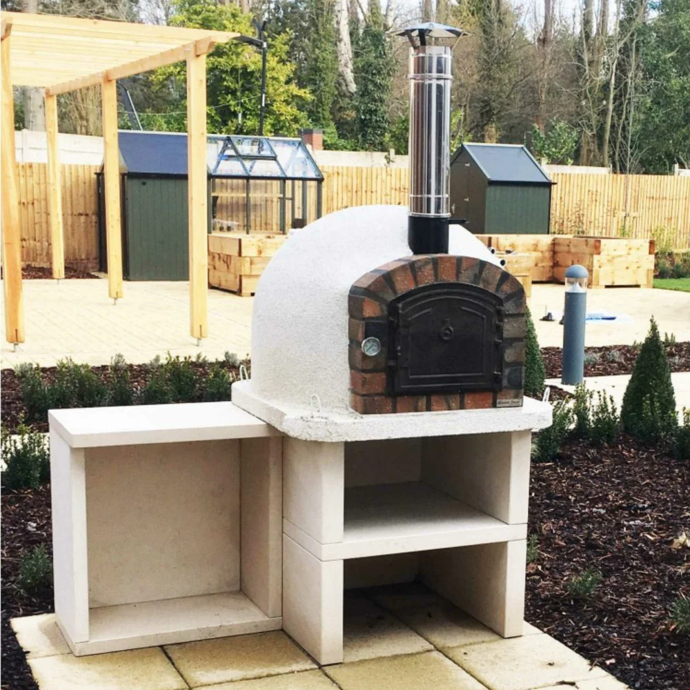 XclusiveDecor Premier Wood Fired Pizza Oven with Stand and Side Table - Image 3