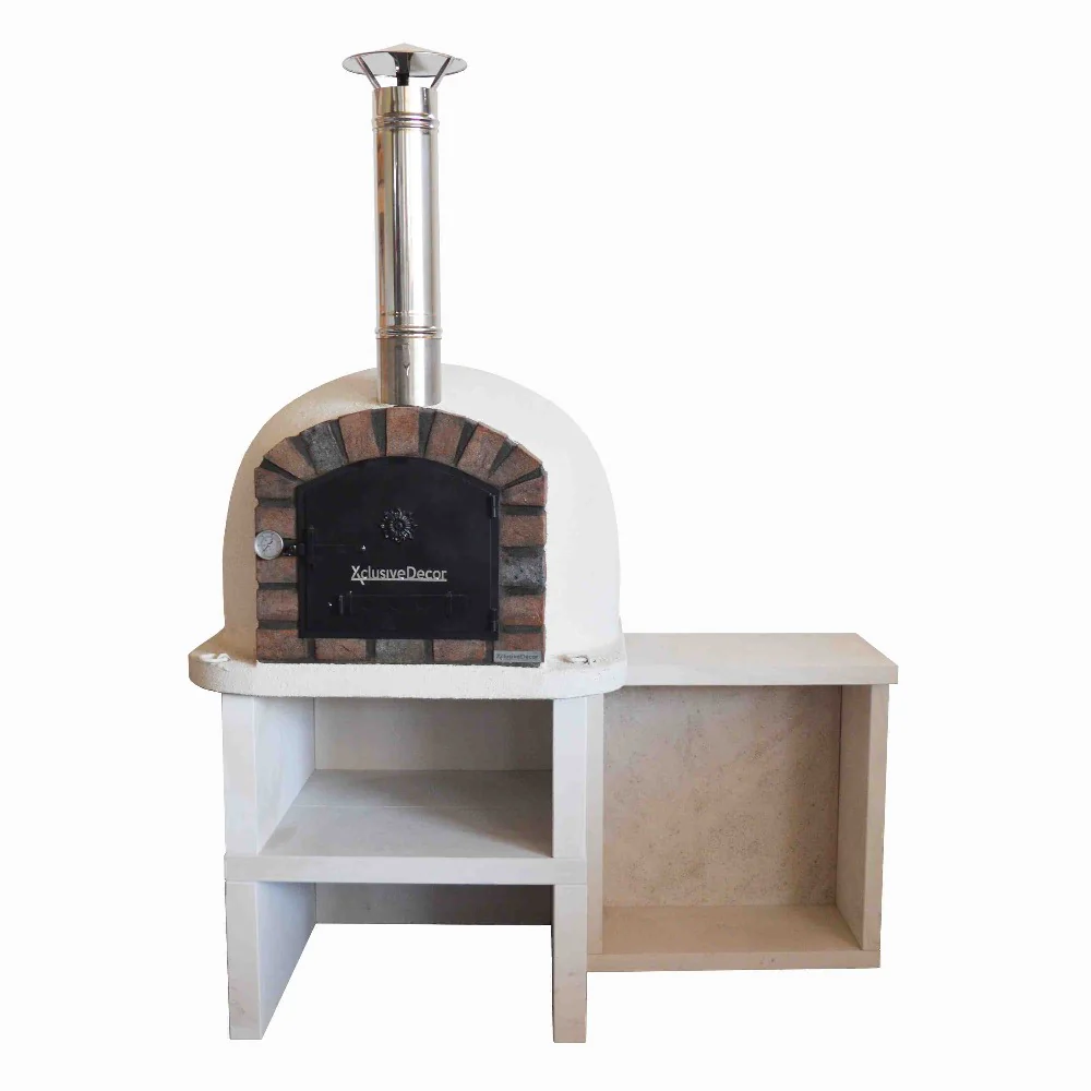 XclusiveDecor Premier Wood Fired Pizza Oven with Stand and Side Table - Image 6