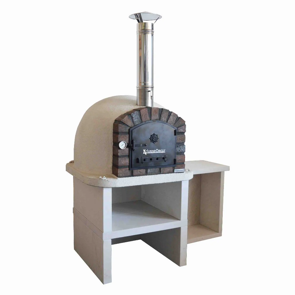 XclusiveDecor Premier Wood Fired Pizza Oven with Stand and Side Table - Image 7