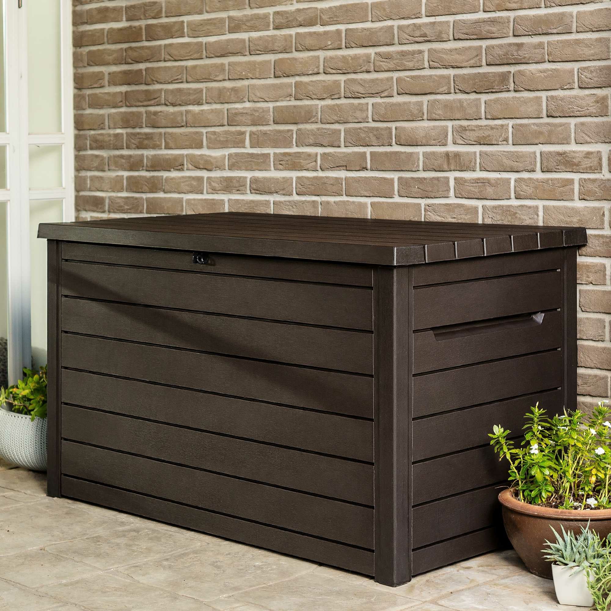 Keter XXL Deck Box Brown 870 Litre Capacity - Image 5